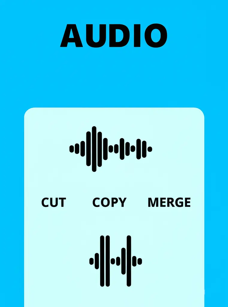 cut copy and Merge audio